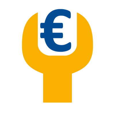 Schraubenschlüssel-mit-€-Zeichen
